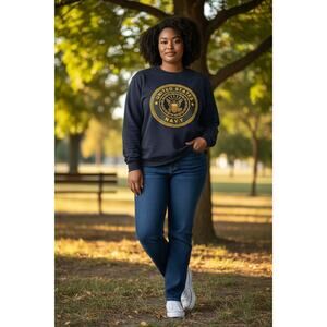 Womens‎ United States Navy Sweatshirt Size Small Crewneck Blue